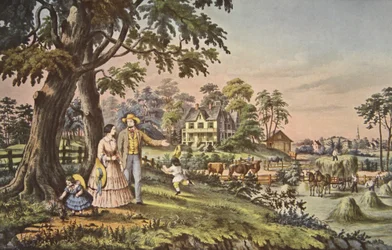 Amerikanisches Landleben, Sommerabend